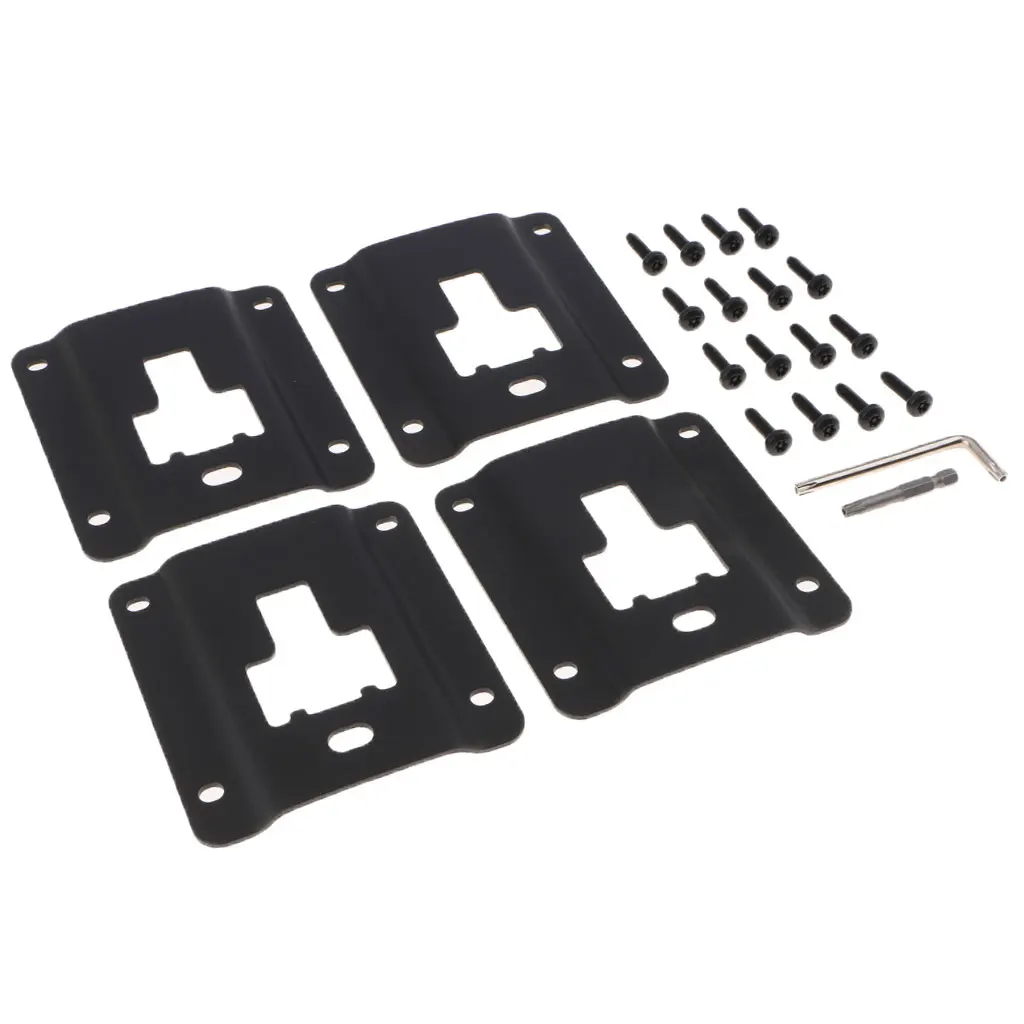 Truck Bed Load Hook Reinforcement Panel 4 Plates with Anti-Theft Screws
