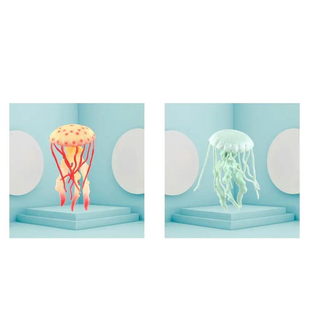 2x Educational Jellyfish Model Marine Creatures Model Figures Toys Birthday
