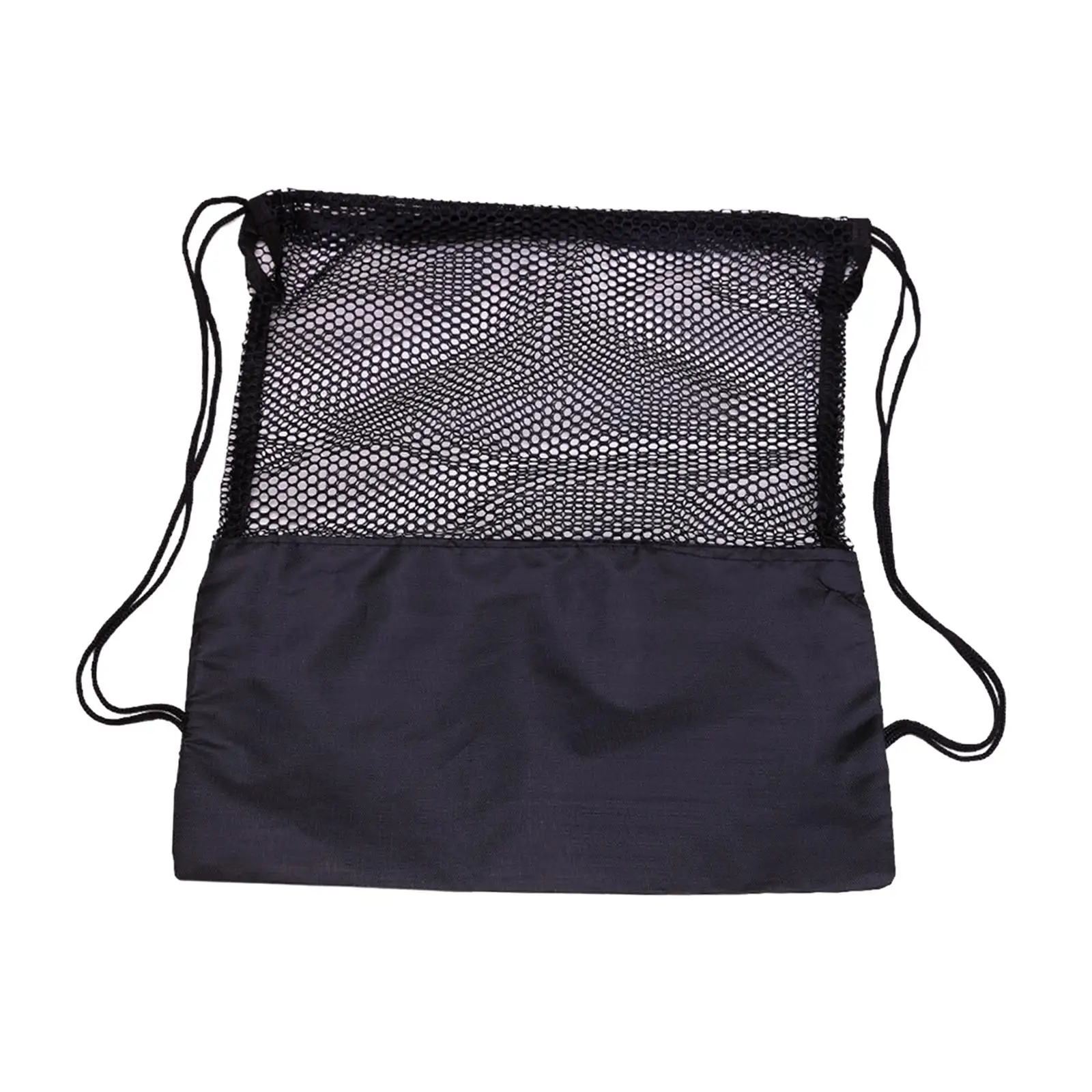 Basketball Mesh Bag Rucksack Wear Resistant Drawstring Backpack Sports Ball Carry Bag for Softball Yoga Swimming Traveling Dance