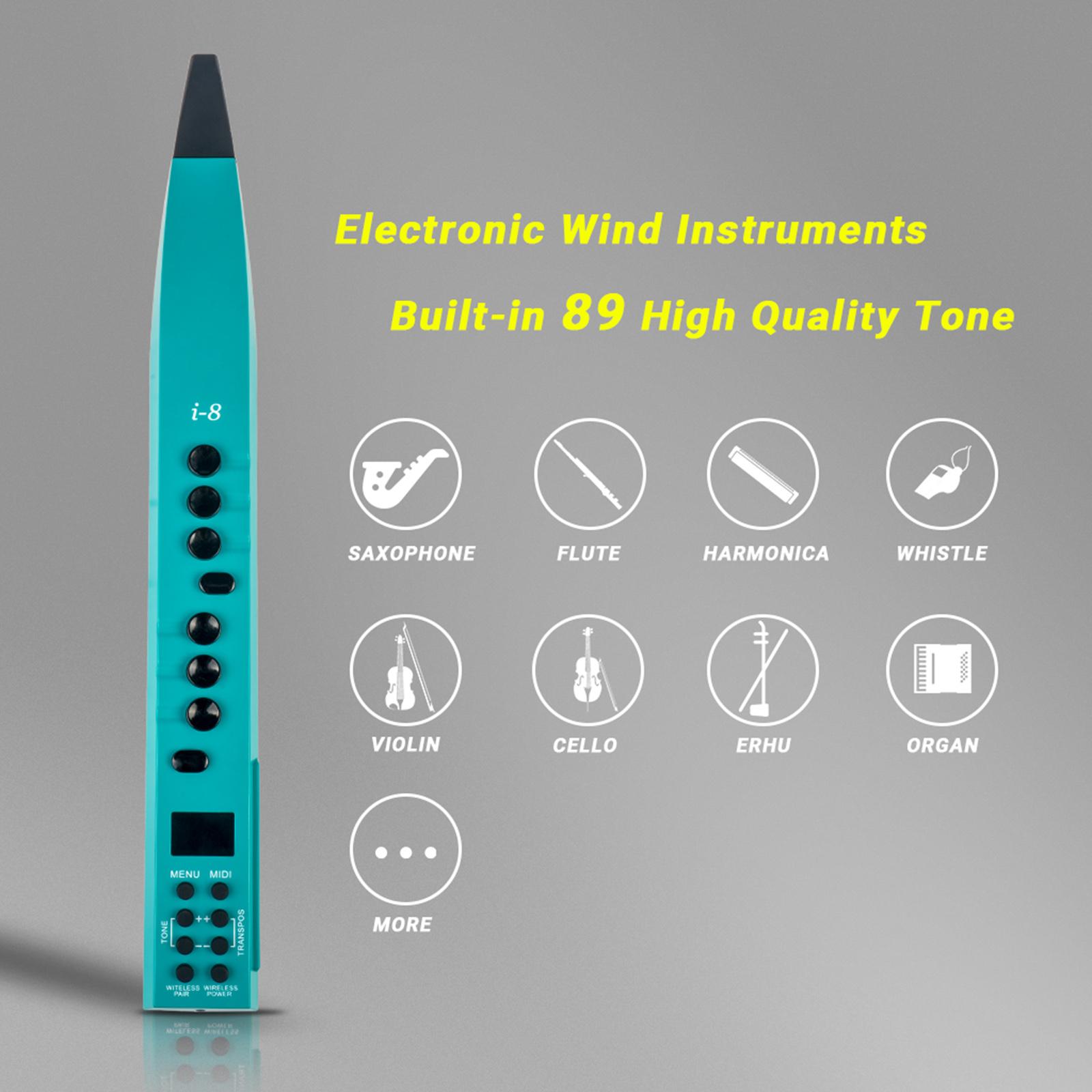 Electric Wind Instrument Rechargeable Portable Bluetooth Connection Blowpipe for Music Lovers