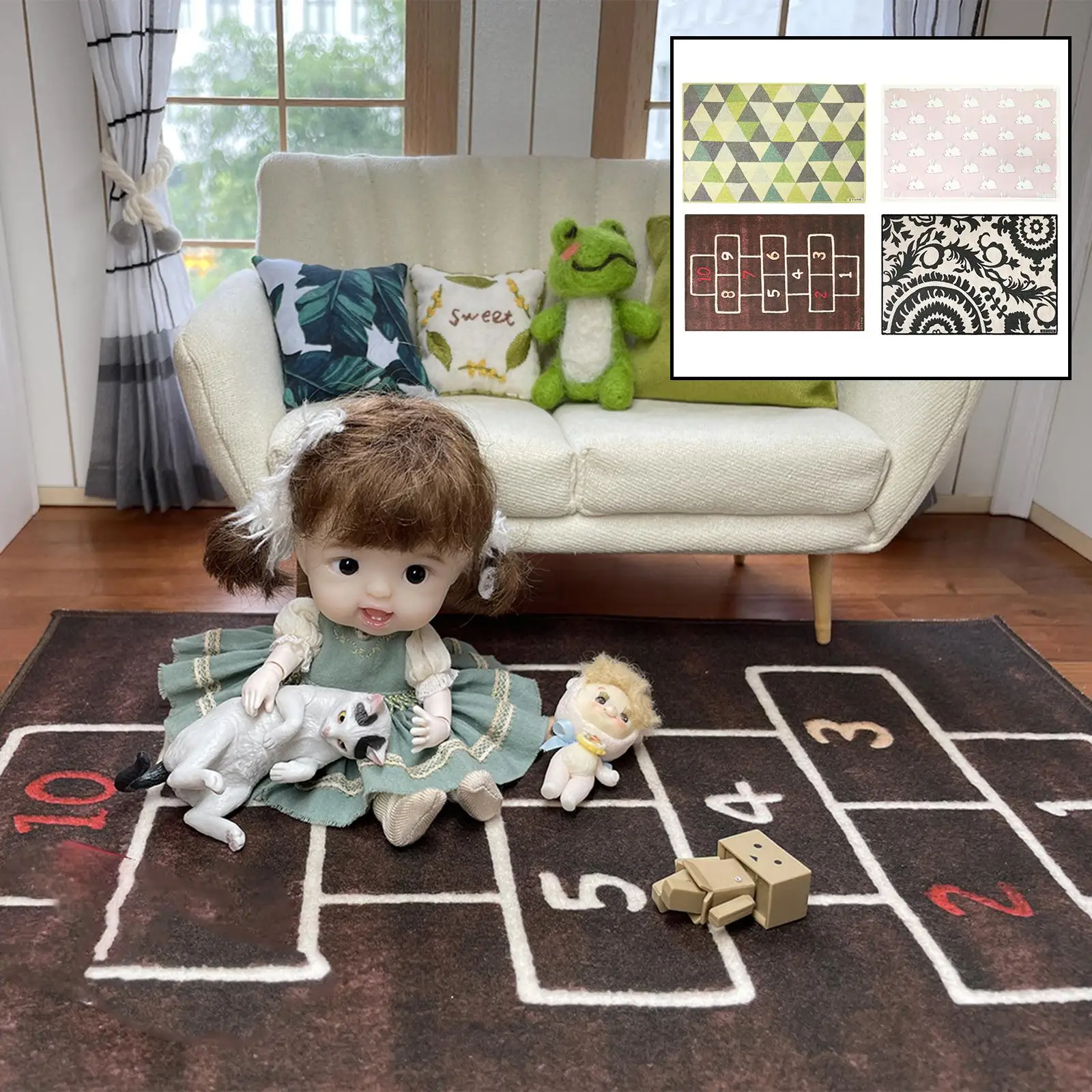 1:6  Floor Coverings Rugs Mat Dolls  Furniture Carpet Supplies Decorative Accessory