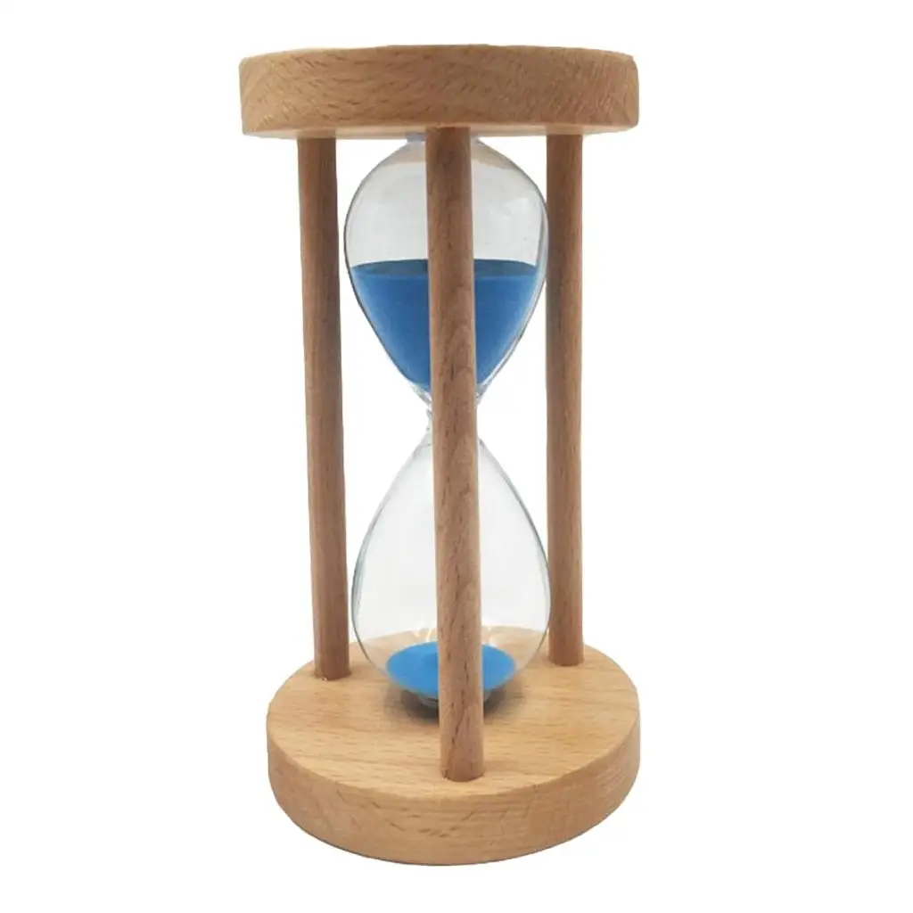 Wood Sand Clock Sandglass Toy for Kitchen Bathing Use