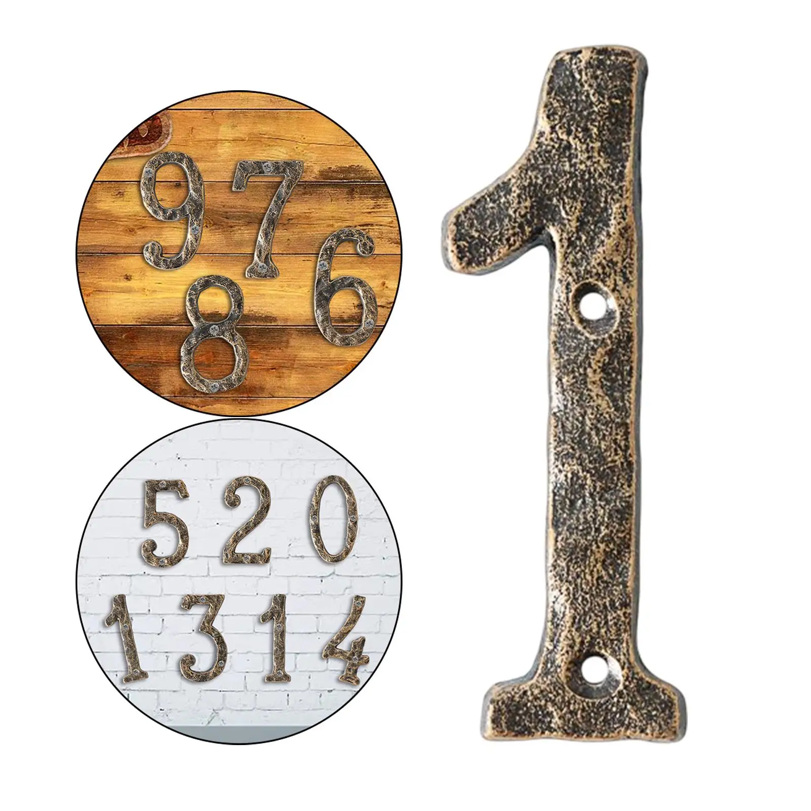 Home Number, Cast iron Address Number for Shop Bathroom Sign Door Sign Plaque Ornament