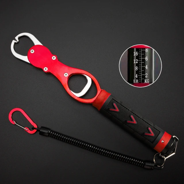 Fishing Gripper Lip Grippers Fishing Fish Grabber Tool Lip Clamp With  Weight Scale Anti-Rust For Beginner Fishing Enthusiasts - AliExpress