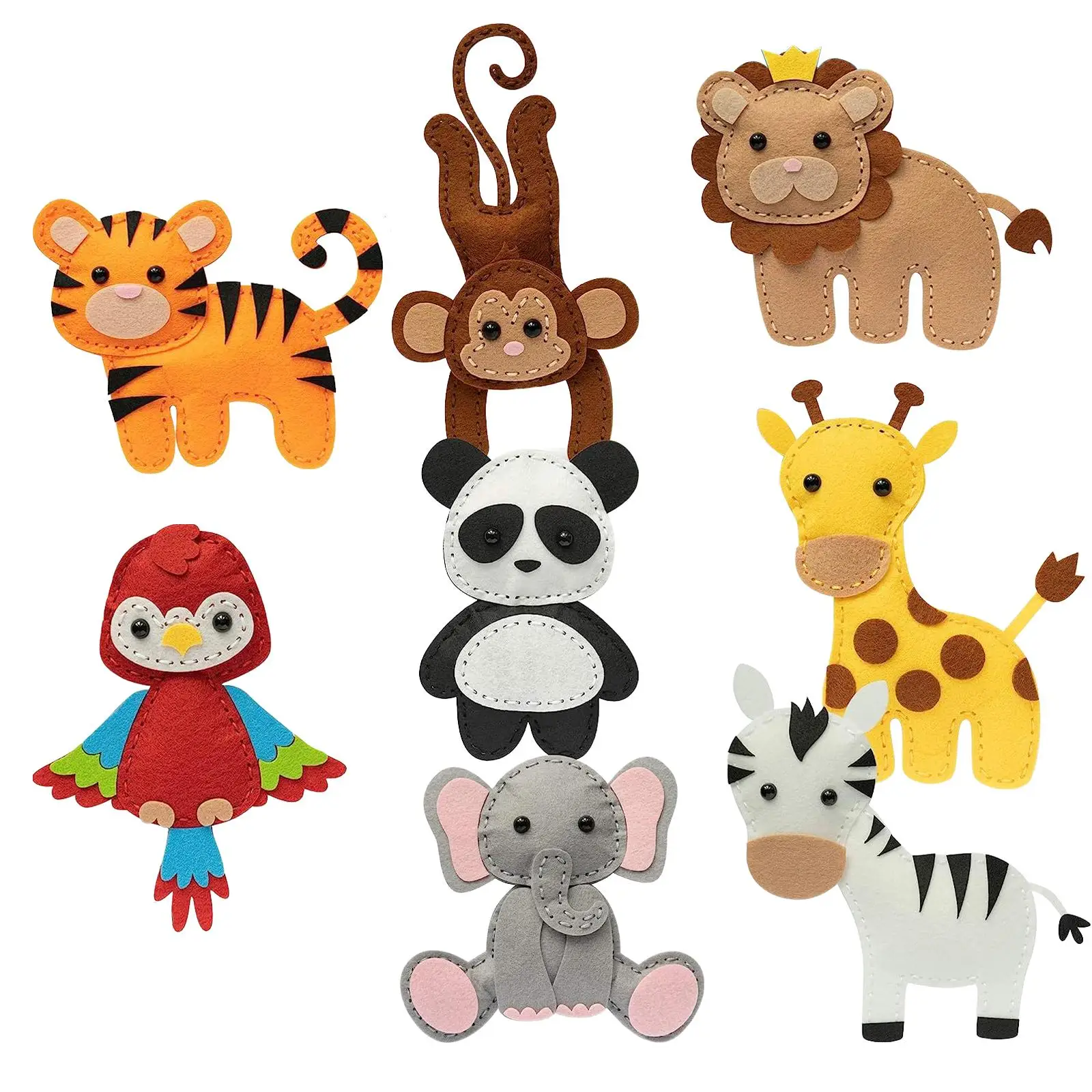 Zoo Felt Animal Animals Craft Felt Animals Art Craft Kits for Beginners Sewing Kits for Kids Beginner Toddler Boys