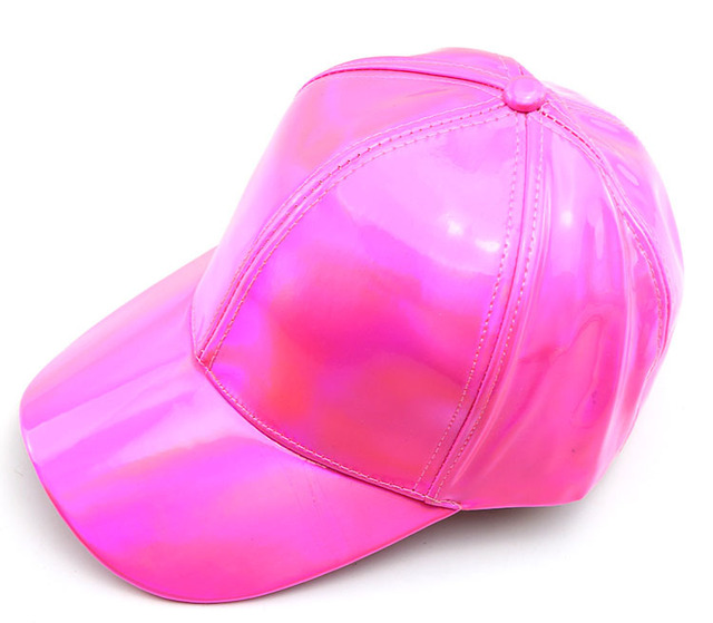 Laser Holographic Faux Leather Baseball Cap 23