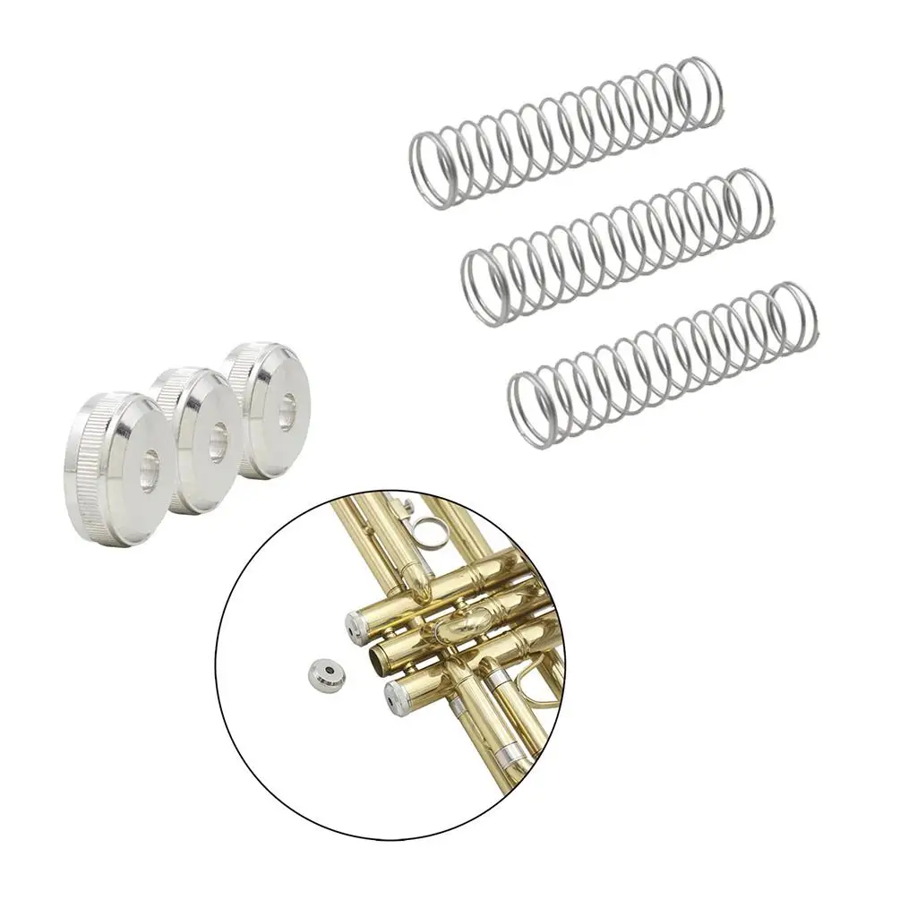 Metal Trumpet Bottom Screws+Trumpet Spring for Brass Instrument Parts