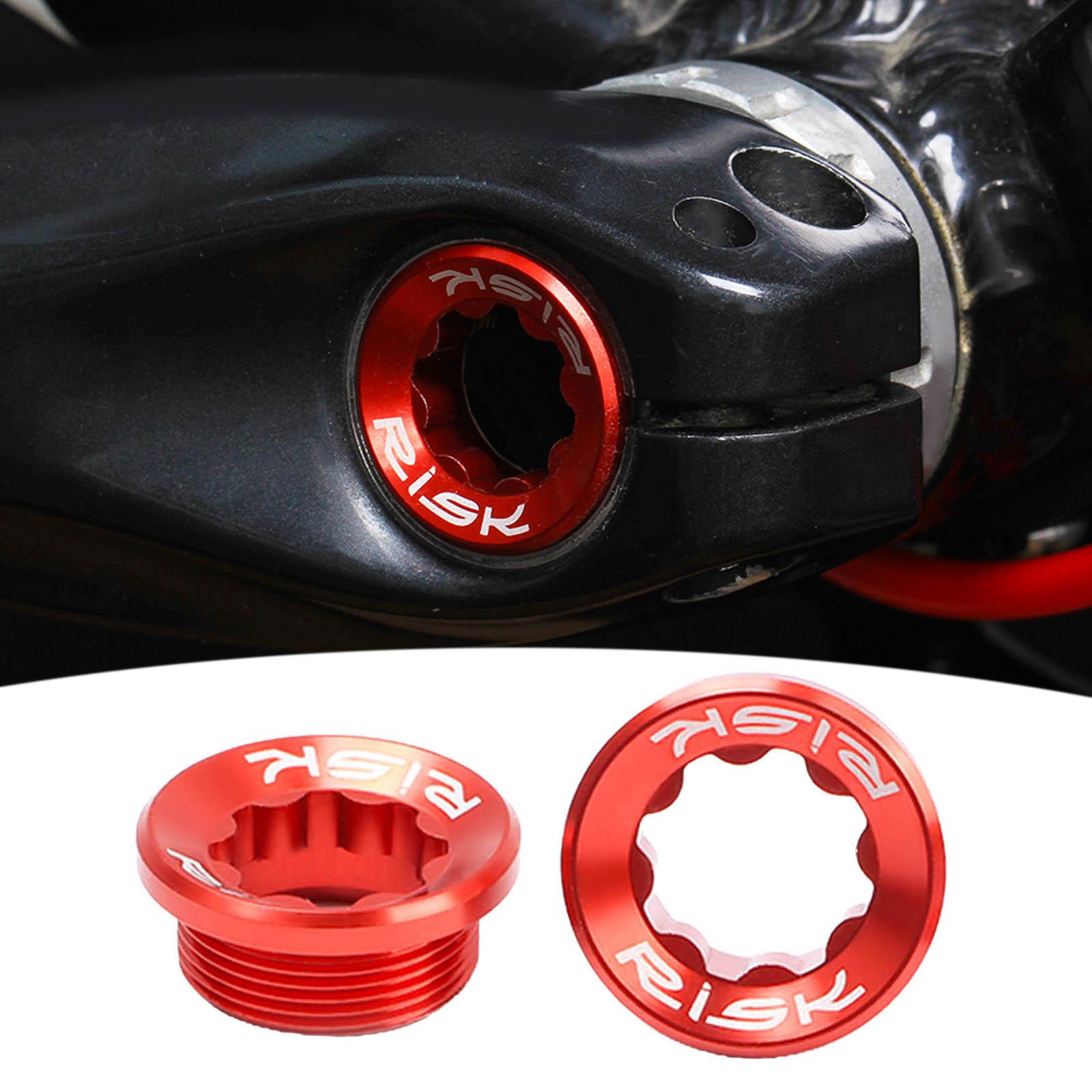 2Pcs Durable Crank Cover Screws Bolts Threads M20 Crankset Arm Fixing Bolt for Bottom Bracket Mountain Bike Crank Arm Fixing MTB