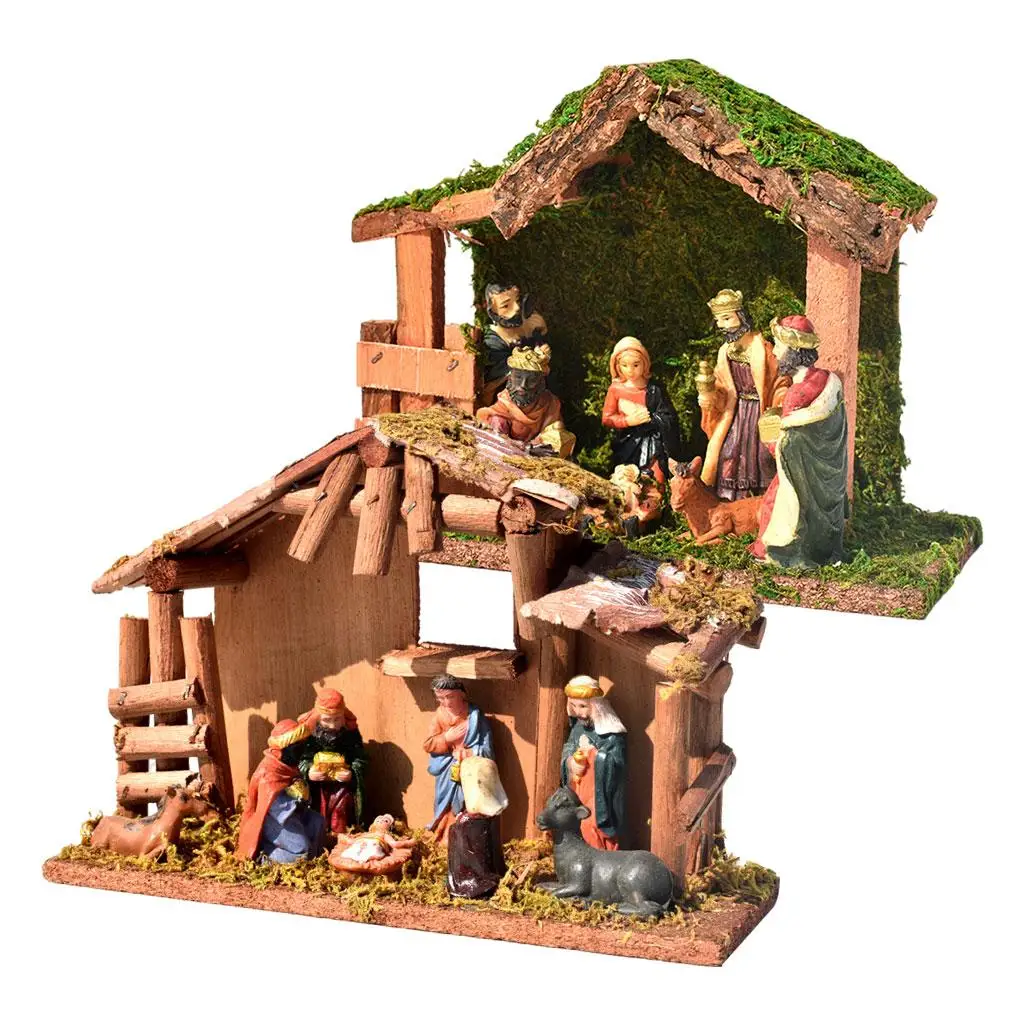 Holy Nativity Figurine Easter Nativity Scene Set Religious Sculpture Decor