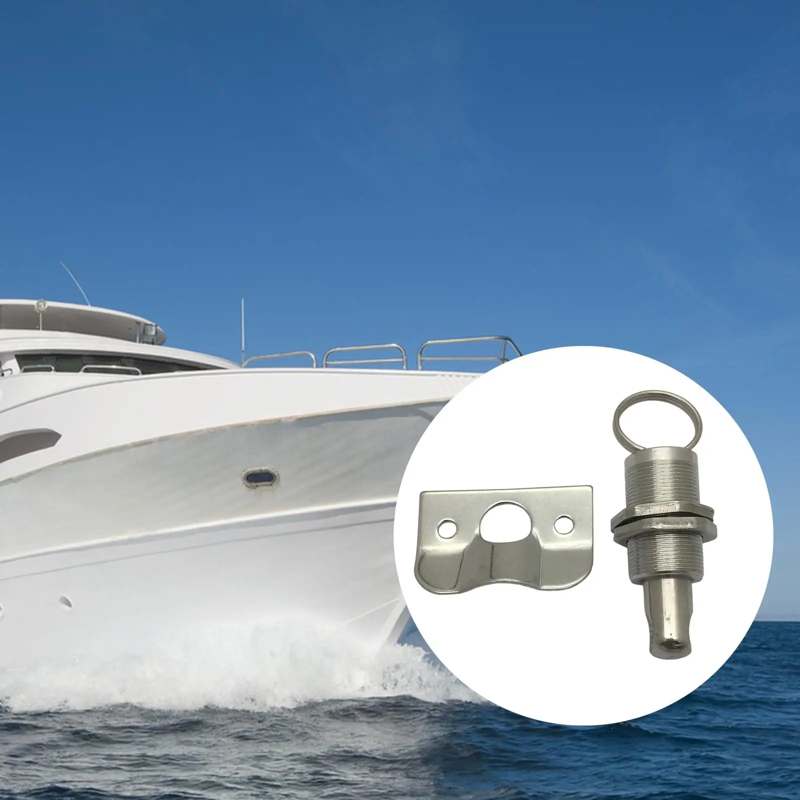 Marine Latch Lock Fastener 304 Stainless Steel Sturdy Accessories Multi Usage Easy to Install 58mm Lenght for House Boat RV