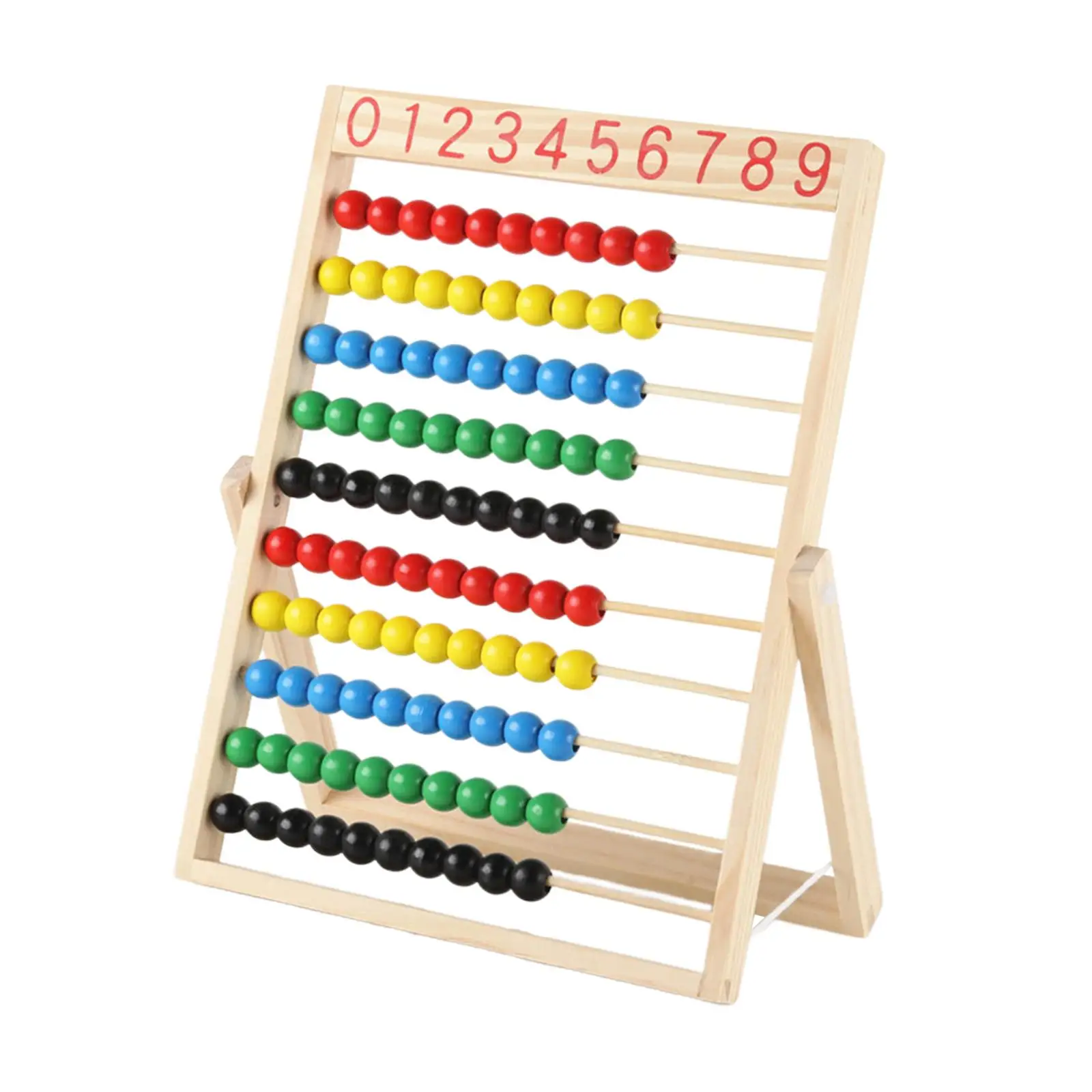 Ten Frame Set with 100 Colorful Beads Counting Classic Wooden Abacus for Elementary Toddlers Preschool Kindergarten Children