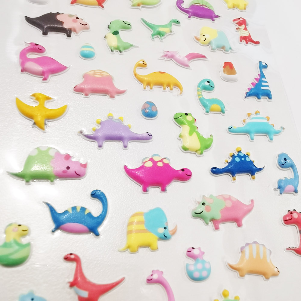 Koreanischer Import original Bonito bunte Dinosaurier 3d Aufkleber Scrap booking DIY Journal ästhetischen Aufkleber Briefpapier Deko liefert – Detail 3