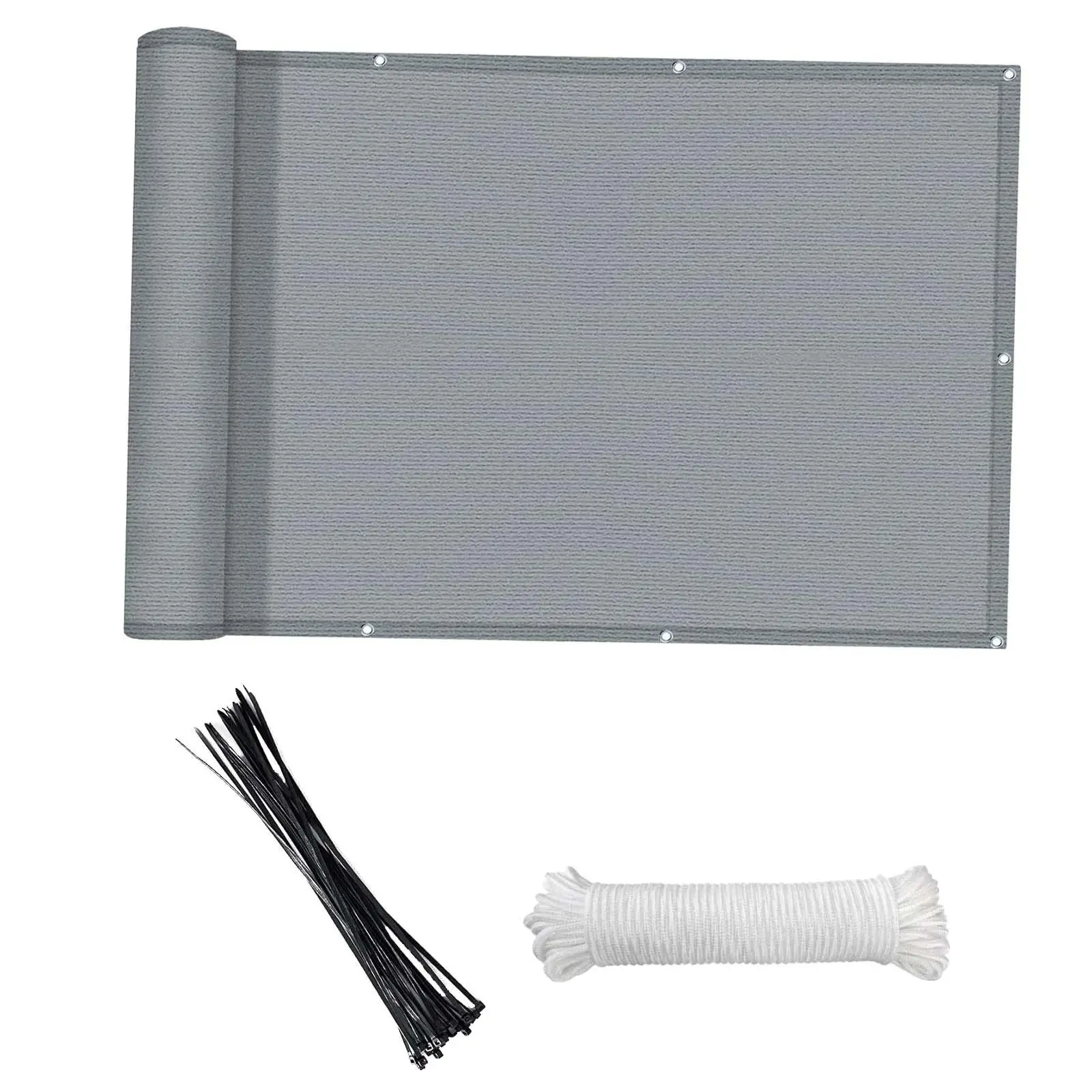 Weatherproof Windscreen Includes 24Pcs Cable Ties 2.7x9.84ft Balcony Privacy