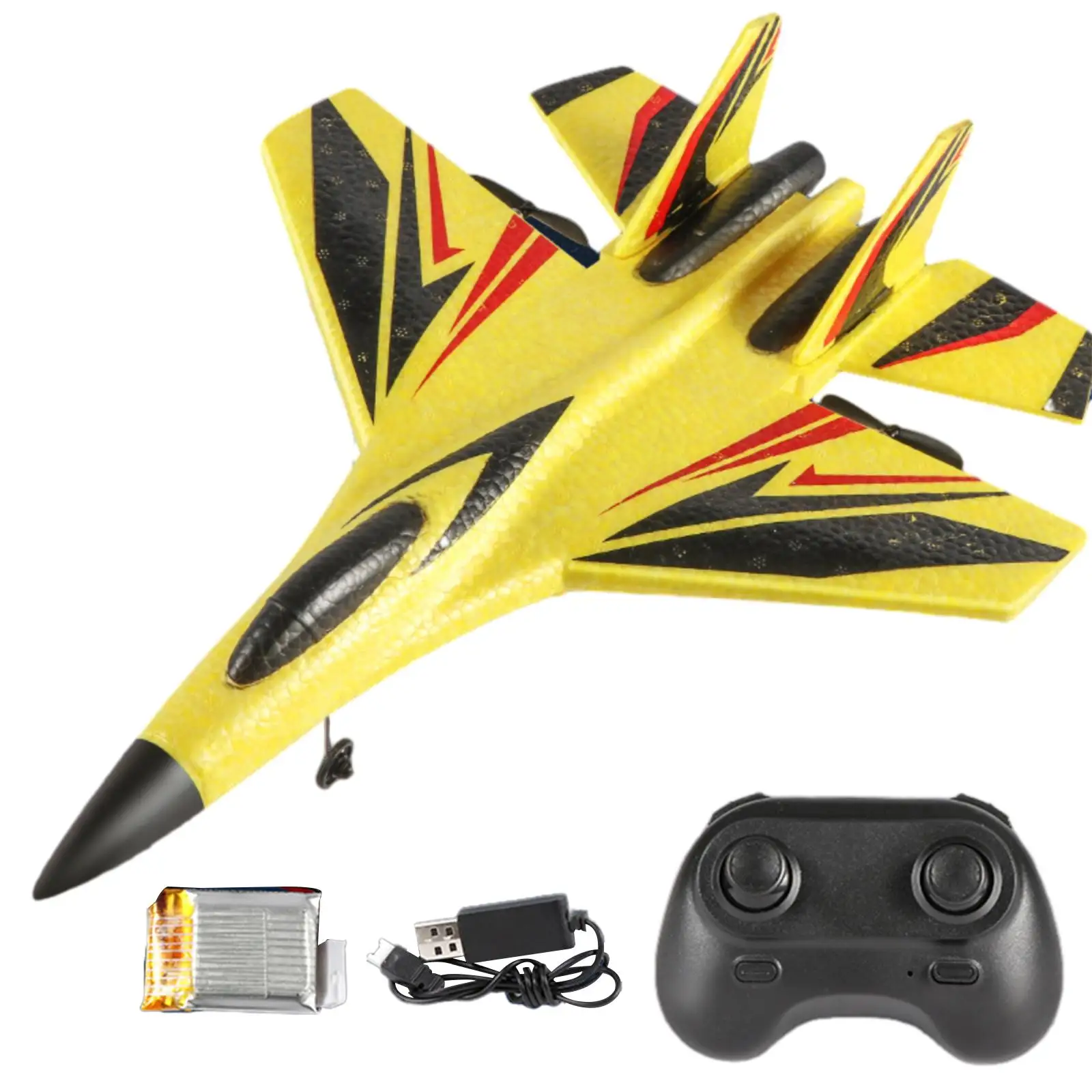 Remote Control Aircraft SU30 Aircraft Model Toys with Light Durable Jet Fighter Toys for Children Adults Beginner Birthday Gifts