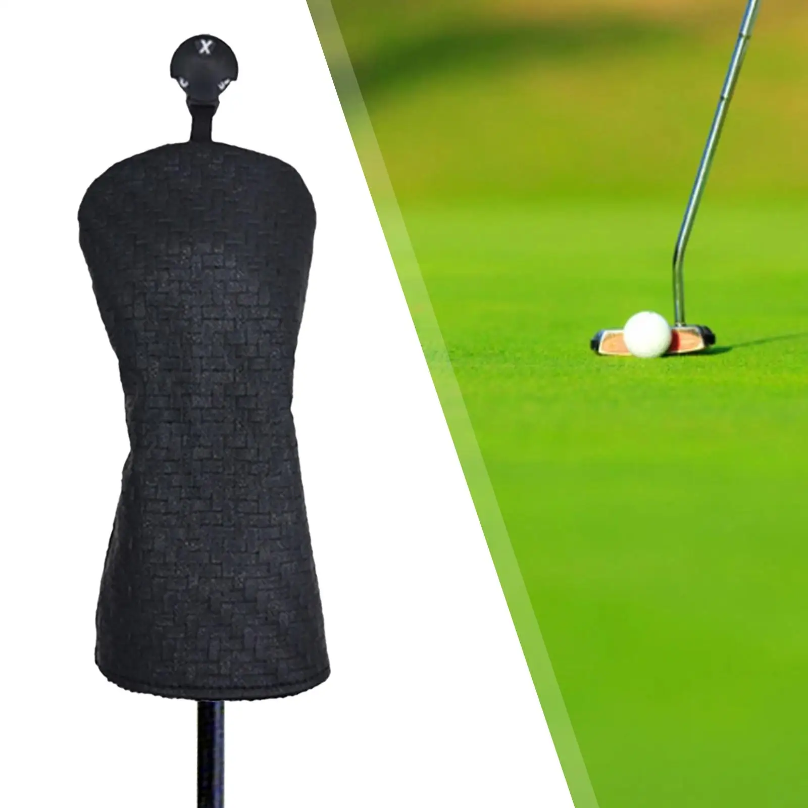 Durable Golf Pole Headcover Wrapped Cue Head Cover for Training Beginners