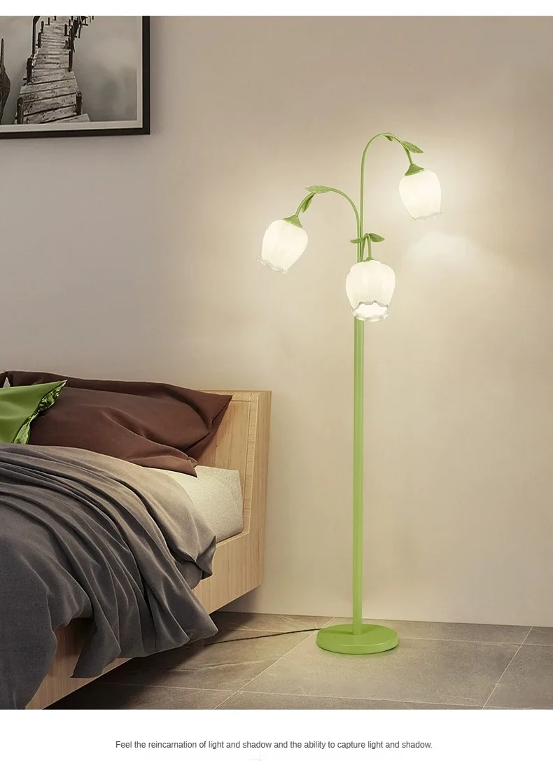 Nordic Bell Orchid Floor Lamp, Luminárias de