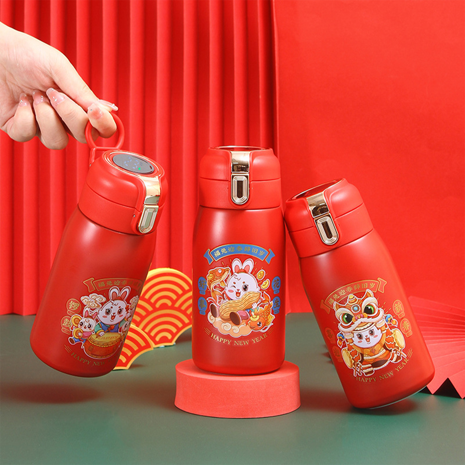 Cartoon Bunny isolierte Tasse dauerhafte isolierte Wasser flasche Geschenk zum Geburtstag – Detail 1