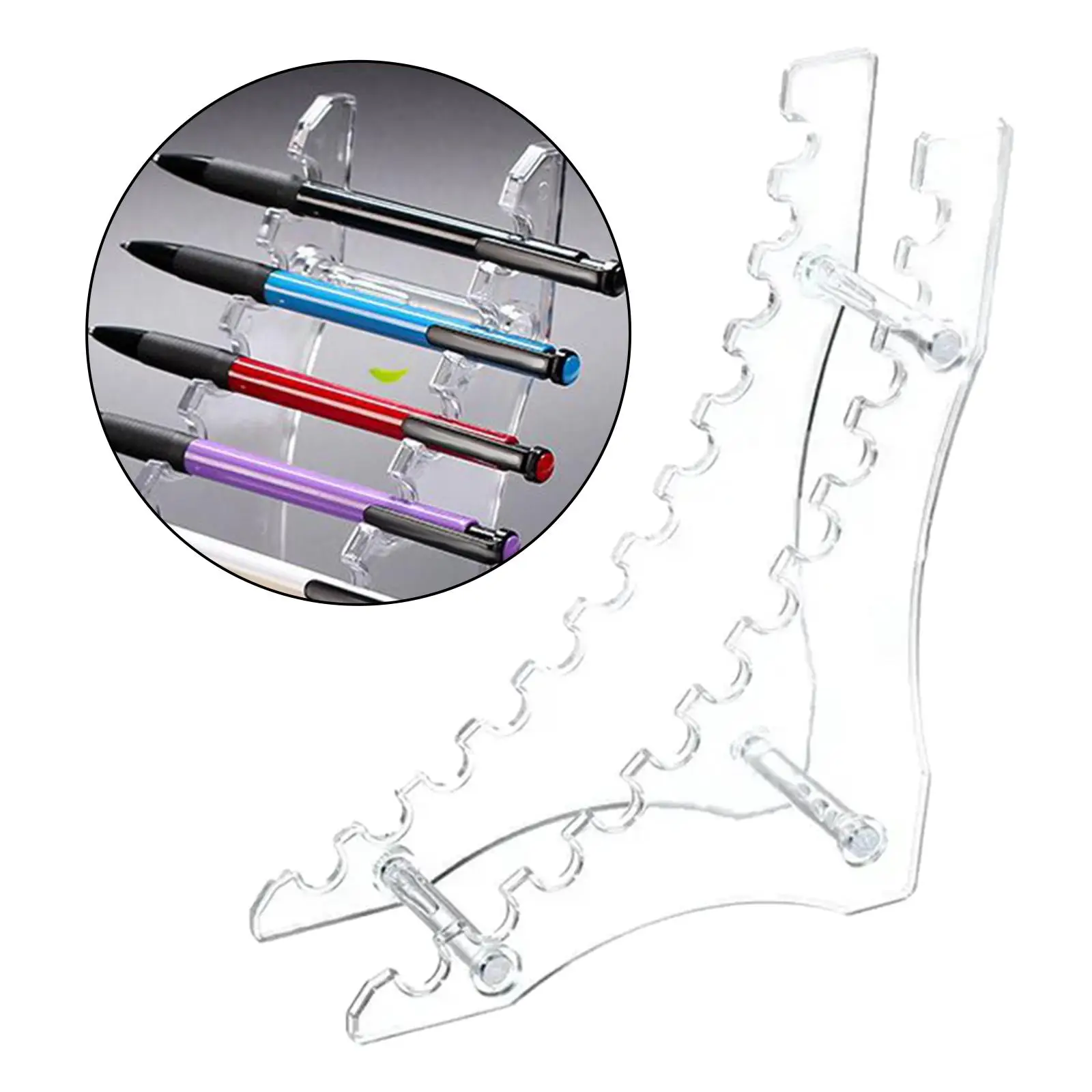 Acrylic Pen Holder Vertical Durable Marker Storage Organizer Makeup Brush Rack Pen Display Stand for Store Use Home Office Desk