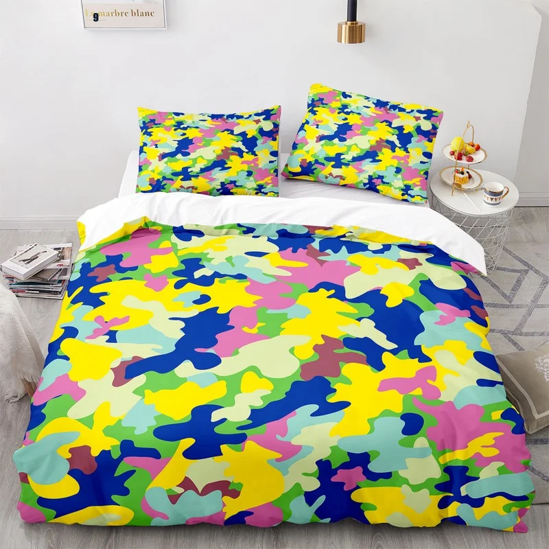 Camouflage 3D Printed Bedding Set Duvet Covers Pillowcases Comforter Bedding Set Bedclothes Bed Linen