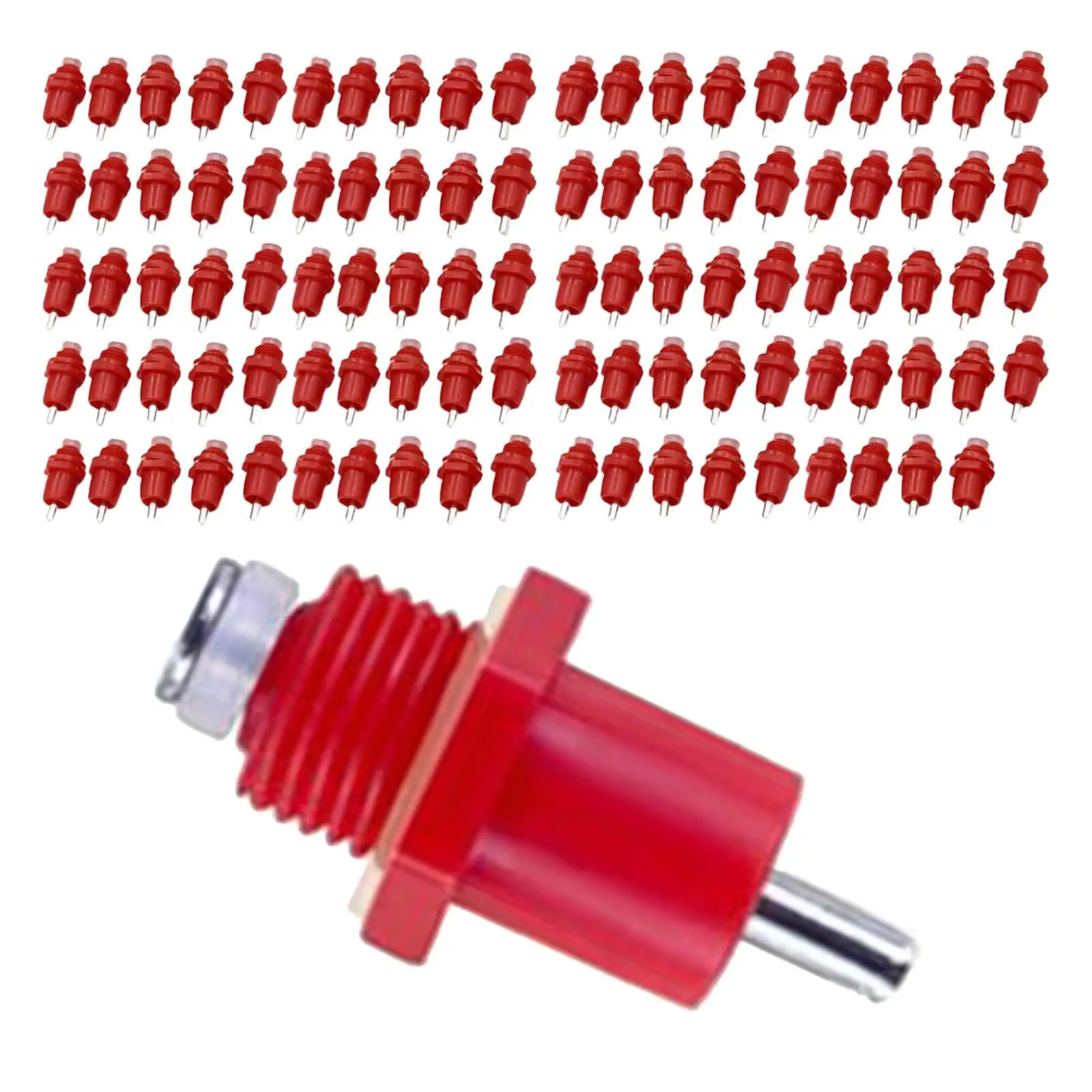 100 Pieces Automatic Poultry Water Nipple Drinker Screw in Type Sturdy Convenient Installation Feeder Cage Accessories Waterer