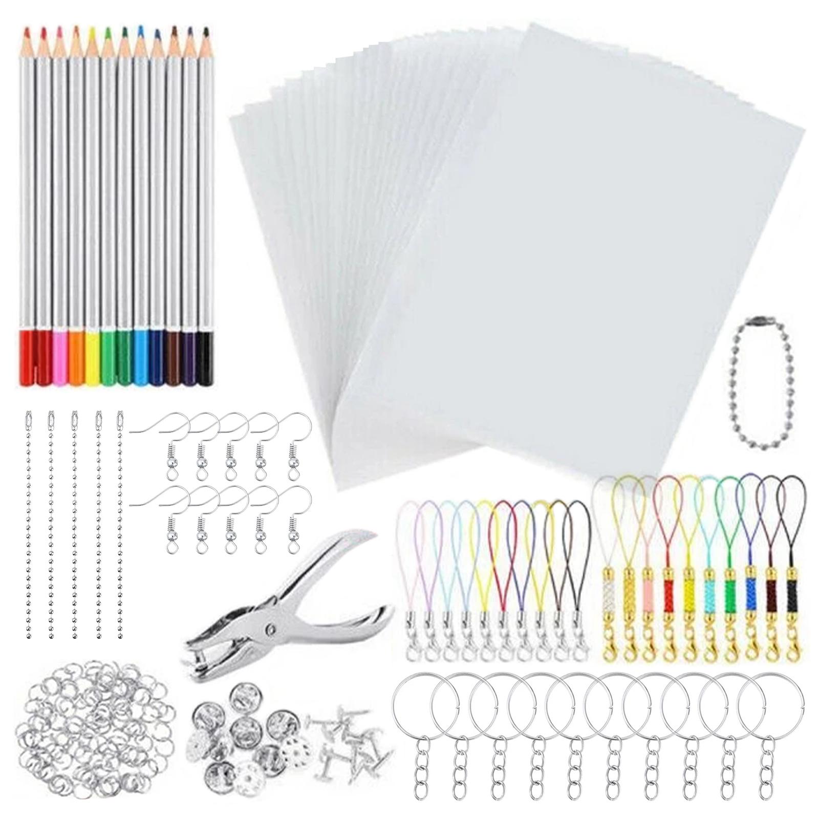 Description Picture 4 of itemHeat Shrink Plastic Sheets Set Pack Paper Heat Shrink Sheets for Craft Embellishment Scrapbook Card Making