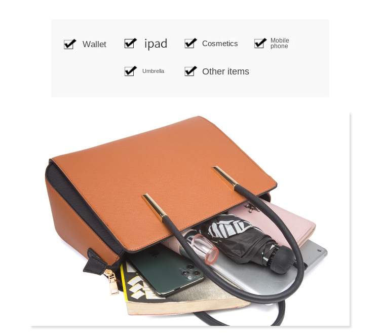 Borsa Donna Top Quality Fashion Color Matching Borsa Madre in quattro pezzi Borsa a tracolla fresca, semplice e pratica_voghion.com