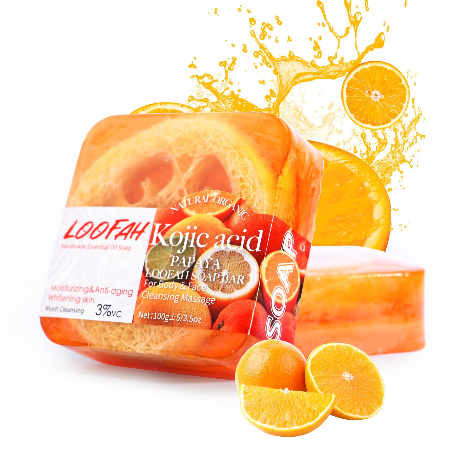 Best of New Design 100g Kojic Acid Soap With Loofah Lemon Loofah Soap Handmade Essential Oil Soap Lavender Soap Rose Soap Turmeric Soap Reviews & Tips