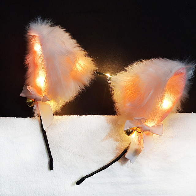LED Faux Fur Cat Ears Headband 19