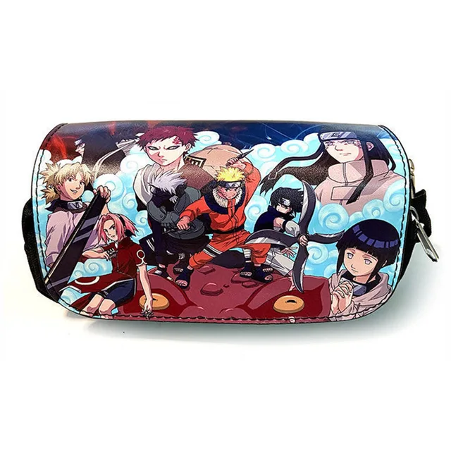 Em promoção! Naruto Caixa De Lápis De Desenho Animado Do Cartoon Caneta  Titular Zíper Duplo Caixa De Lápis De Papel De Carta Saco De Homens E  Mulheres Universal Escola Temporada