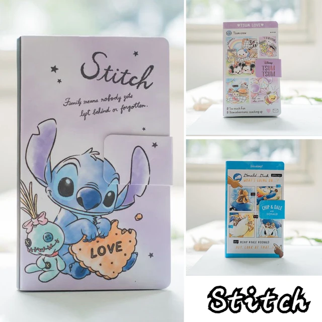 Mini carnet de notes de dessin animé Disney Stitch, journaux de voyage  portables, bloc-notes de transport, mémorandum de licence, fournitures  scolaires