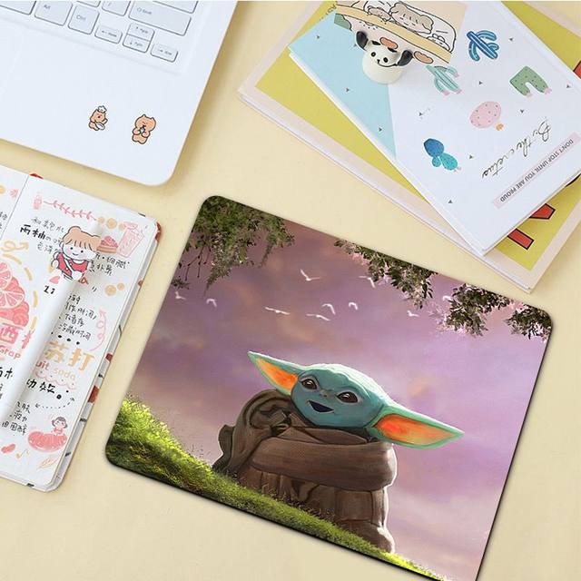 Disney star wars mestre bebê yoda pequeno jogo mouse pad gamer tapete de  mesa teclado decoração