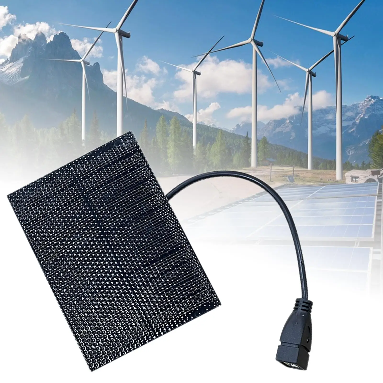 Solar Panel USB Output 5W Portable Waterproof Solar Plate For Outdoor Camping Fishing Home Small Fan Flashlight