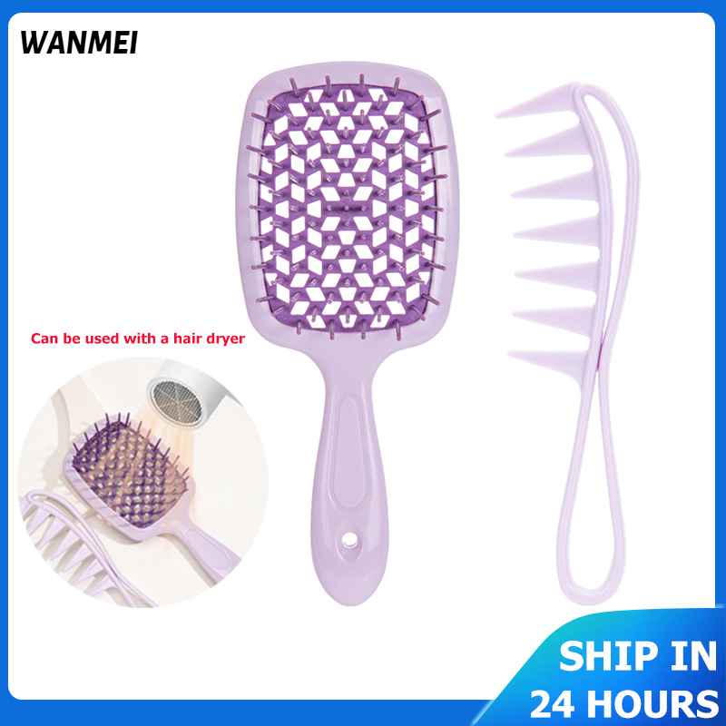 Best of 2pcs / set Massage Wet Dry Comb Demelante Brush Janeke Original Comb Unbrush Detangling Hair Brush Professional Hair Cutting Tools Reviews & Tips