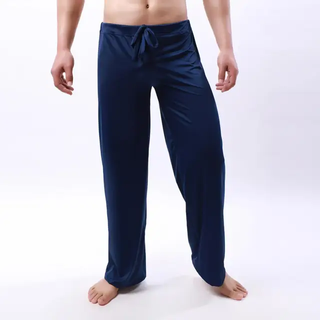 Free Shipping Men's Casual Home Mesh Pants Yoga Pants Sexy Low