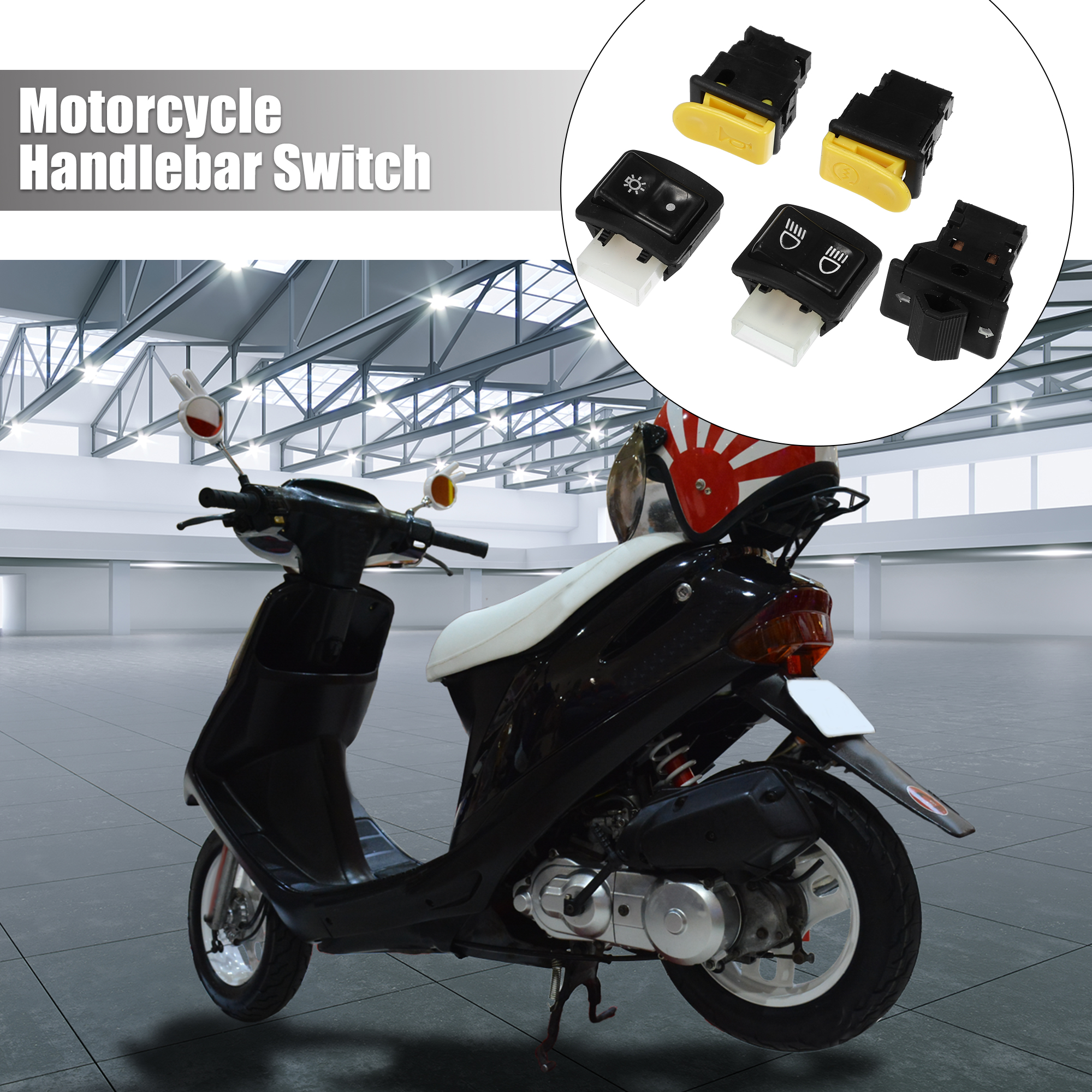 Motoforti Motorrad-Lenkerschalter, Höhe, Abblendlicht, Blinker, Reinigungslampe, Hupe, Ein-/Aus-Start, Motor für Honda DIO 50 – Detail 1