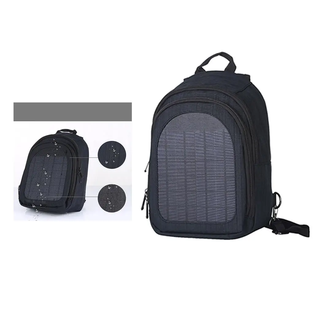 with Solar Charger Panel Backpack Rucksack 2L Casual Daypack Anti
