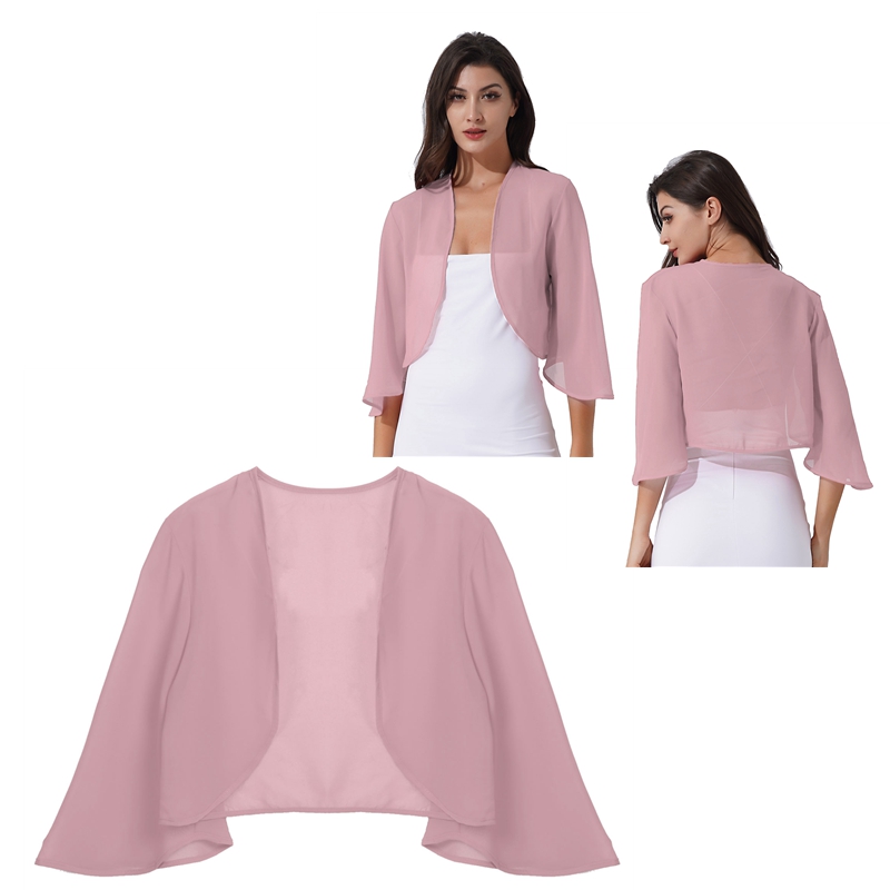 bolero cardigan, 3 4 manga flare, cor