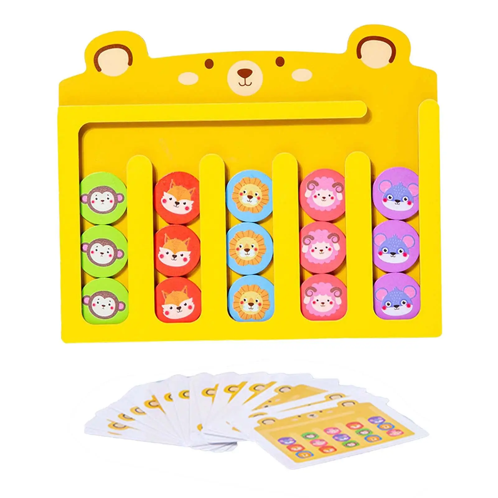 Slide Puzzle Color Shape Sorting Toy Montessori Sorting Toy for 1 2 3 4 Years Old and shape and Color Matching Play