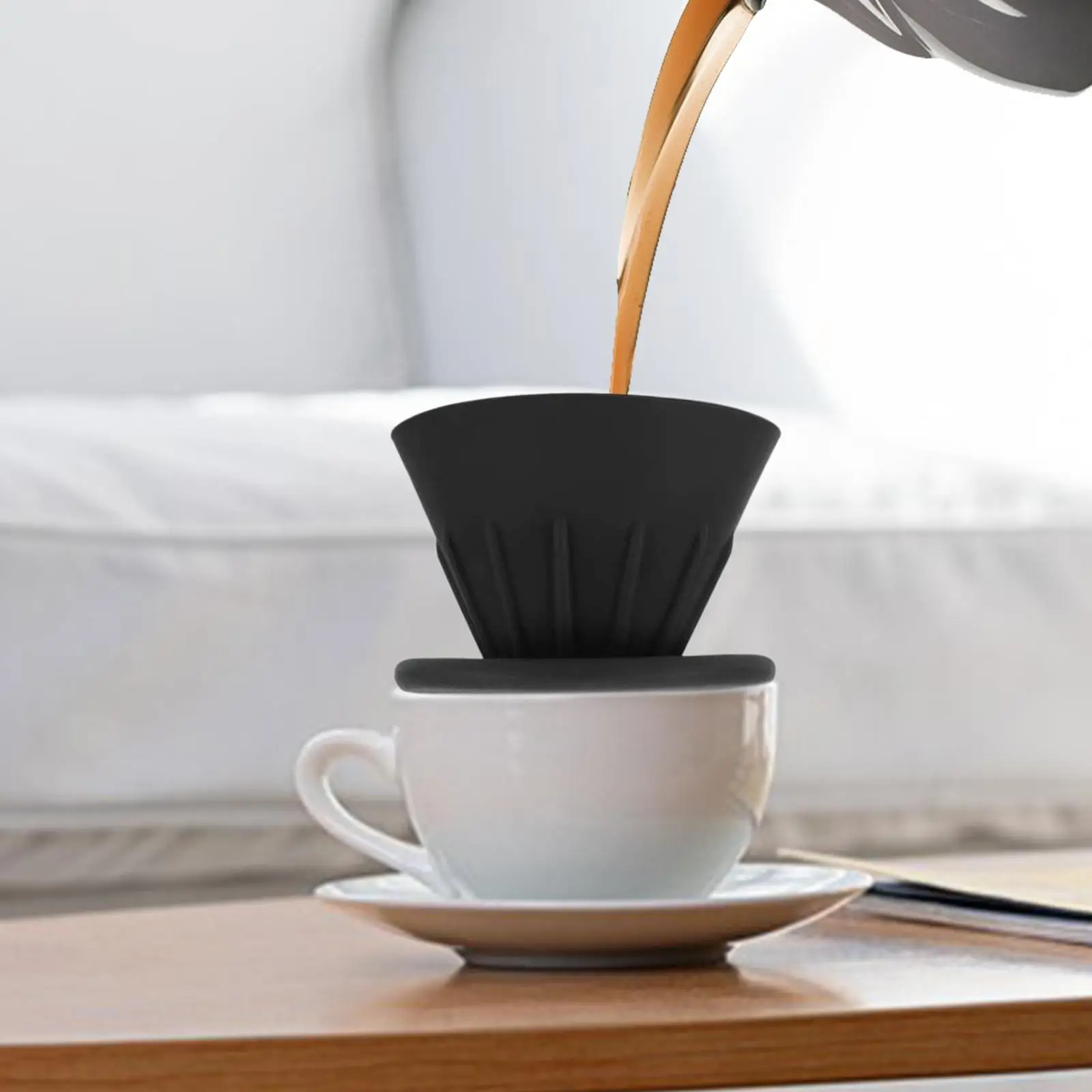 Pour over Coffee Maker Paperless Cone Brewer for Cafe Office Backpacking