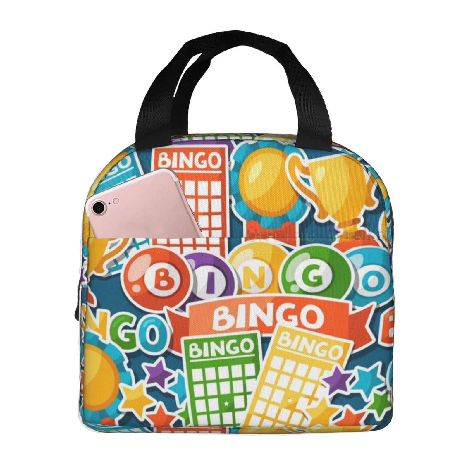 bingo eu preciso de mais um saco de almoço numbe saco mais fresco bolsa feminina sacola isolada lancheira forro macio recipiente de almoço para viagens de piquenique