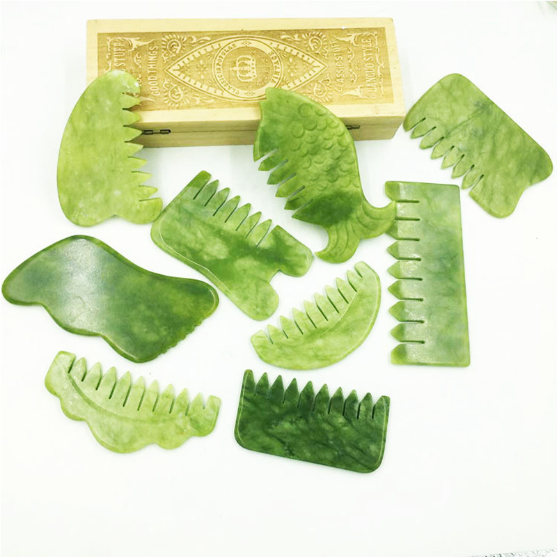 Best of Natural Cuiyu Scraping Jade Stone Massager Tools Guasha Board Gouache Scraper Body Acupuncture Spa Various Shapes Gua Sha Reviews & Tips