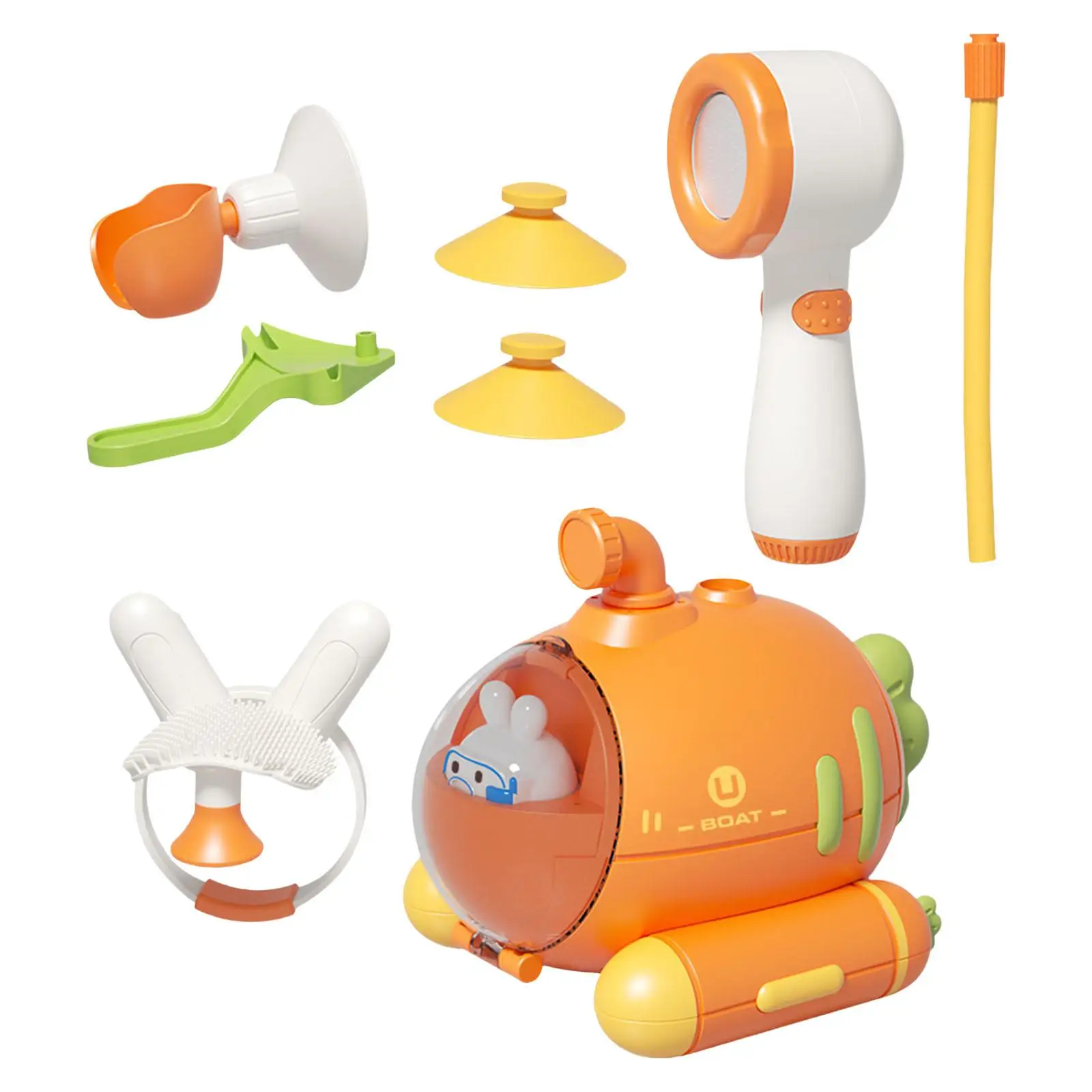 8 Pieces Baby Bath Toys, Adjustable Sprinkler, Water Spray for Kids 2 3 4 Children