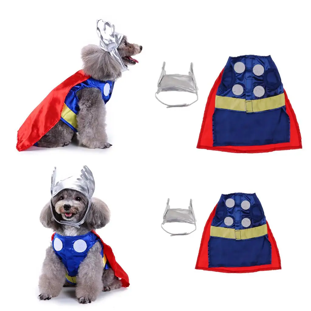 Pet Costume,,Dog Puppy Halloween Cosplay Party Christmas The Thor Suit