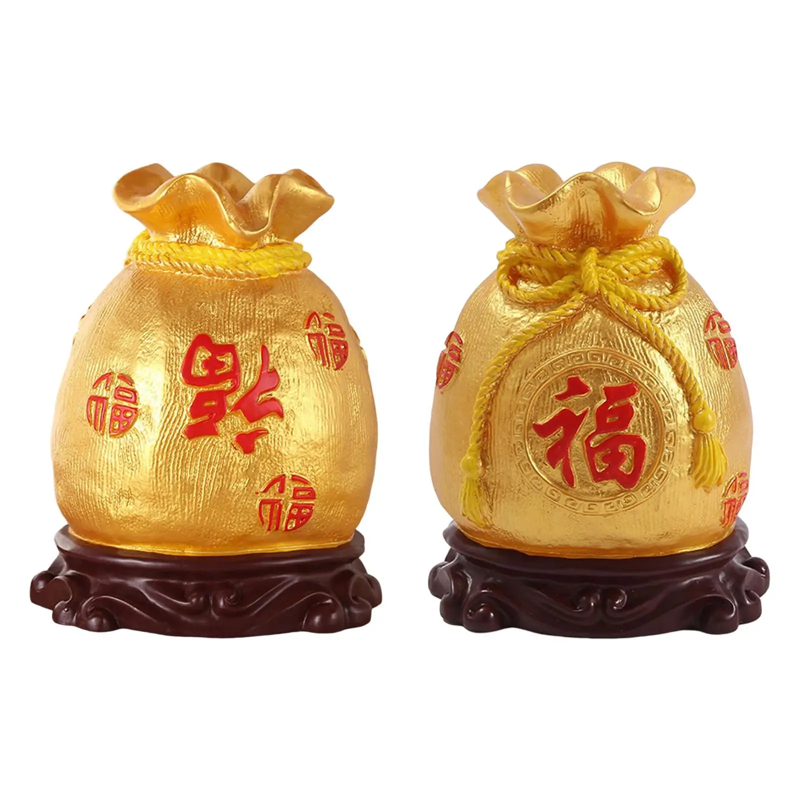 Chinese Piggy Bank Sculpture Crafts Saving Box Feng Shui Ornament for Cabinet Decor