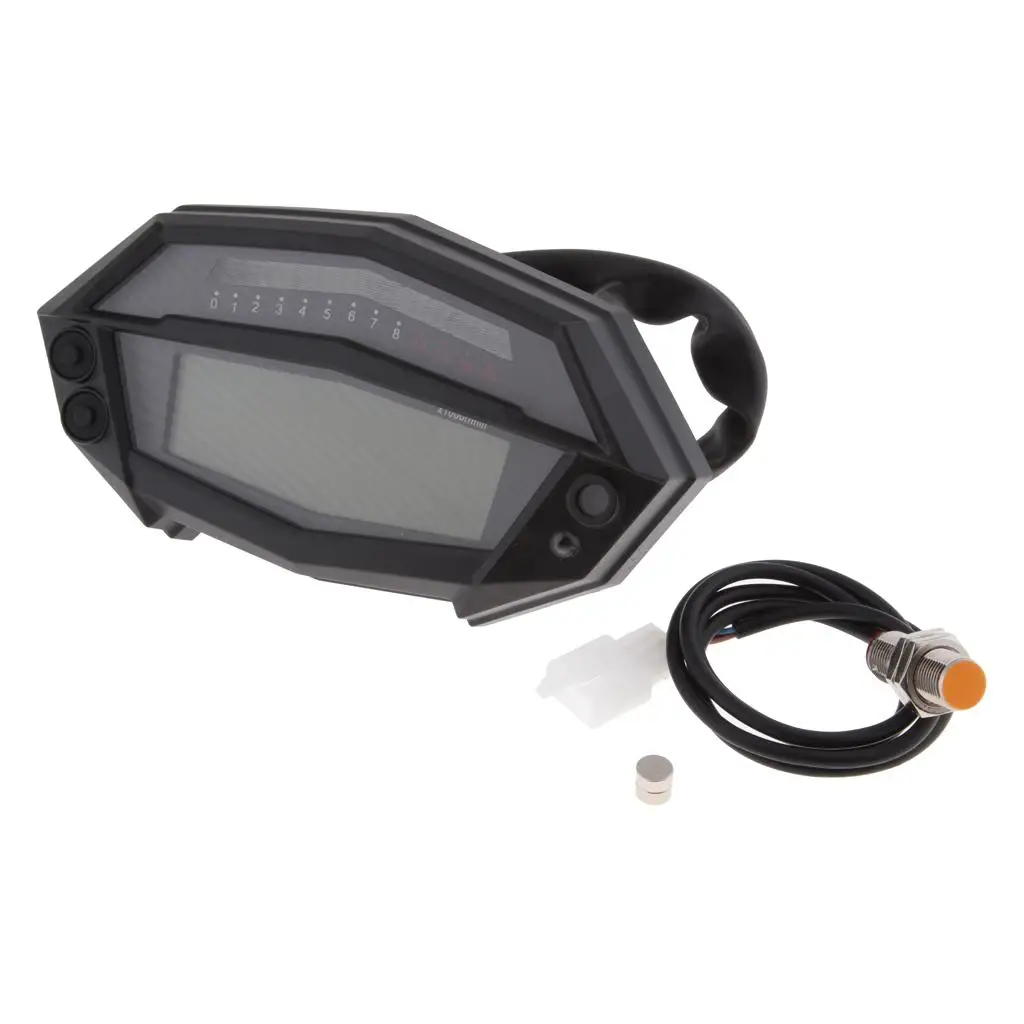 Digital LCD Backlight Motorcycle Speedometer Odometer For 