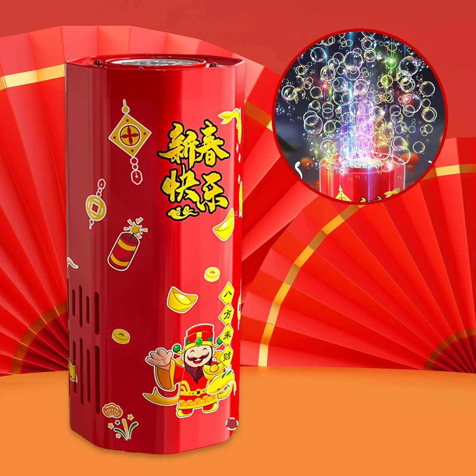 Automatic festival Bubble Blower with Flash Light for Holiday Garden Indoor New Year Outdoor