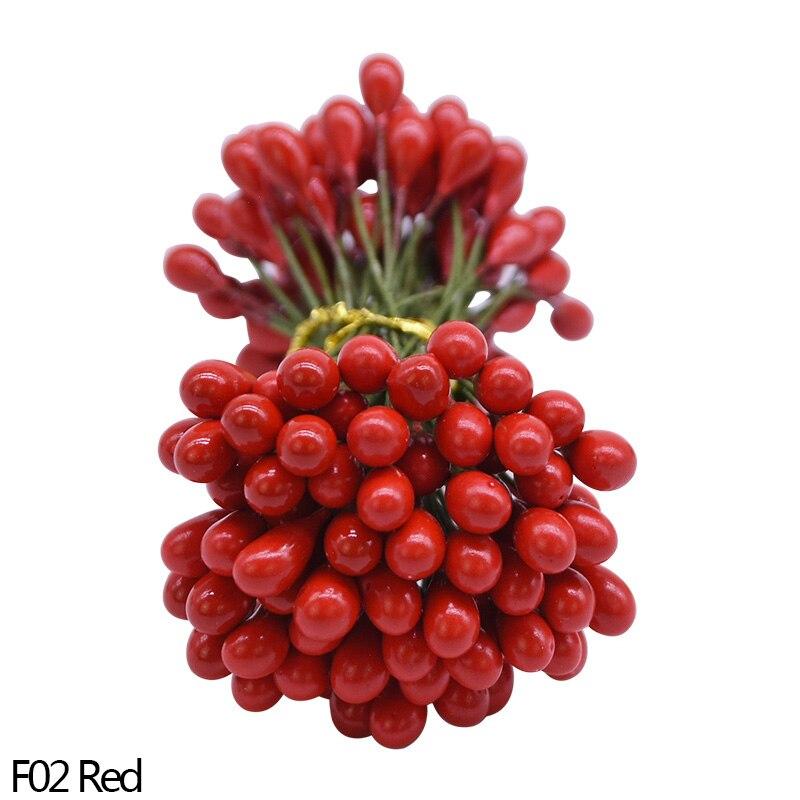 5mm Künstliche Beeren Gold Silber Kirsche Staubblatt Mini Gefälschte Blumen DIY Kranz Hochzeit Party Decor Liefert – Detail 9