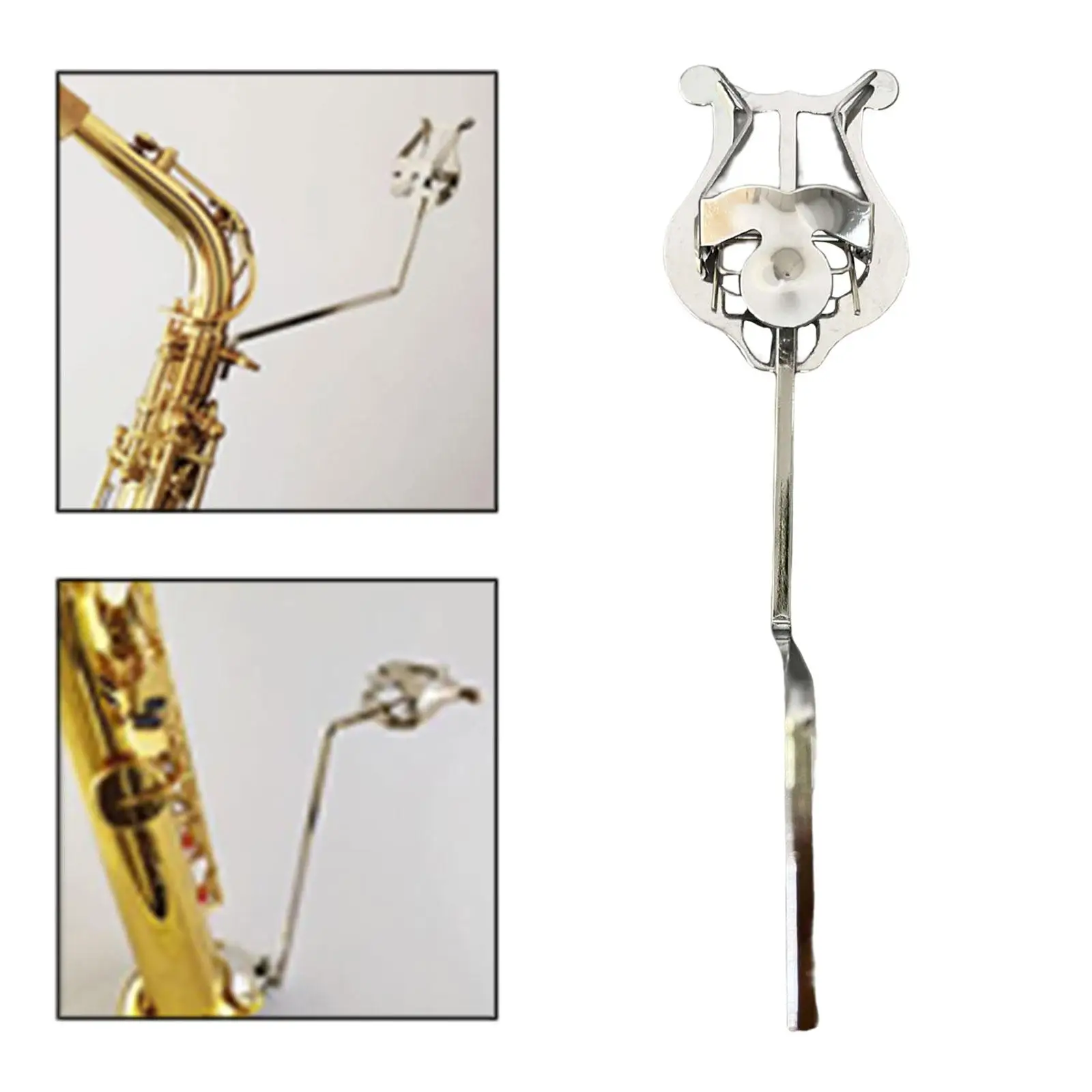 Metal Clarinet Marching Lyre Music Clip ,Trumpet Marching Clamp, Lyre Sheet Music Clip Holder for Saxophone Accessory
