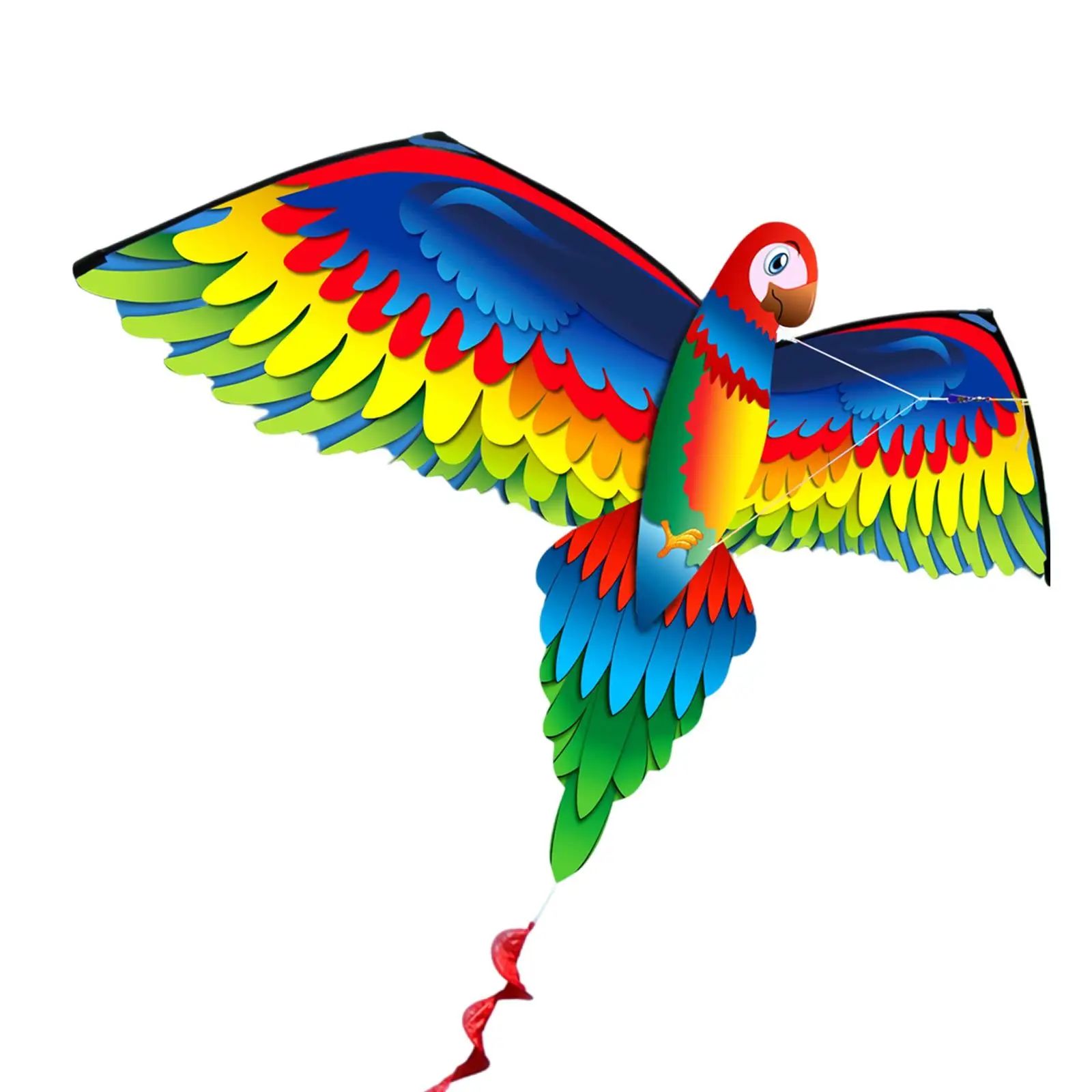 Realistic Parrot Kite Bat Kite Toy Beach Game Sport Playing Toy, Beach Kite Family Outdoor Games, for Outdoor Games Activities