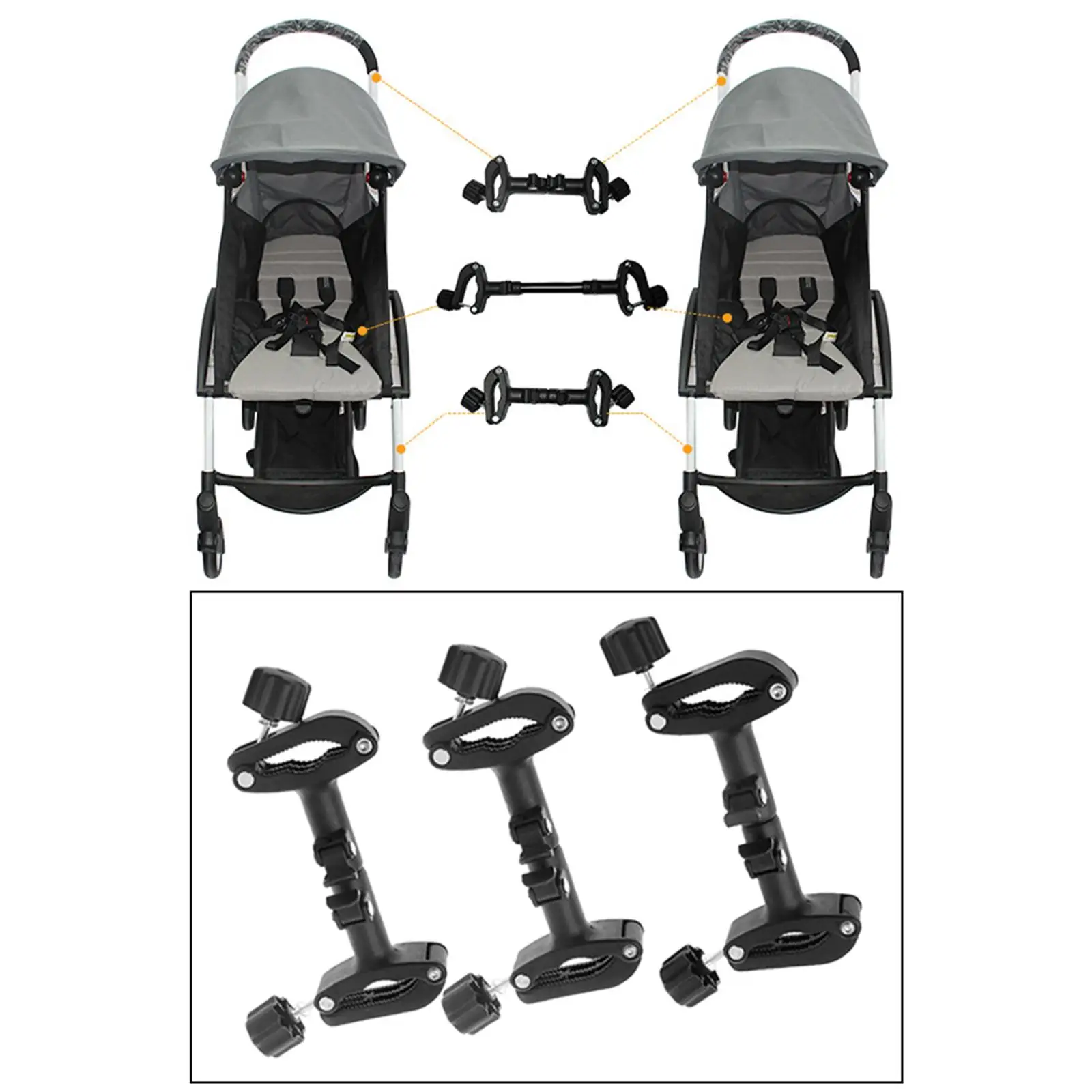 3x Baby Stroller Accessories Pushchairs Pram Part for Infant Child Kids